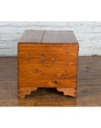 Chinese Late Qing Dynasty Pine Chest with Brass Hardware and Bracket Feet-17. Asian & Chinese Furniture, Art, Antiques, Vintage Home Décor for sale at FEA Home