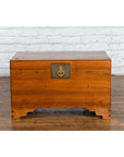 Chinese Late Qing Dynasty Pine Chest with Brass Hardware and Bracket Feet-2. Asian & Chinese Furniture, Art, Antiques, Vintage Home Décor for sale at FEA Home