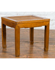 Chinese Late Qing Dynasty Side Table with Woven Rattan Top and Horse Hoof Feet-13. Asian & Chinese Furniture, Art, Antiques, Vintage Home Décor for sale at FEA Home