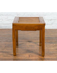 Chinese Late Qing Dynasty Side Table with Woven Rattan Top and Horse Hoof Feet-15. Asian & Chinese Furniture, Art, Antiques, Vintage Home Décor for sale at FEA Home