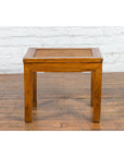 Chinese Late Qing Dynasty Side Table with Woven Rattan Top and Horse Hoof Feet-16. Asian & Chinese Furniture, Art, Antiques, Vintage Home Décor for sale at FEA Home