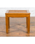 Chinese Late Qing Dynasty Side Table with Woven Rattan Top and Horse Hoof Feet-2. Asian & Chinese Furniture, Art, Antiques, Vintage Home Décor for sale at FEA Home