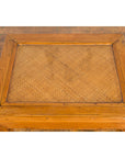 Chinese Late Qing Dynasty Side Table with Woven Rattan Top and Horse Hoof Feet-5. Asian & Chinese Furniture, Art, Antiques, Vintage Home Décor for sale at FEA Home