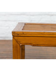 Chinese Late Qing Dynasty Side Table with Woven Rattan Top and Horse Hoof Feet-7. Asian & Chinese Furniture, Art, Antiques, Vintage Home Décor for sale at FEA Home