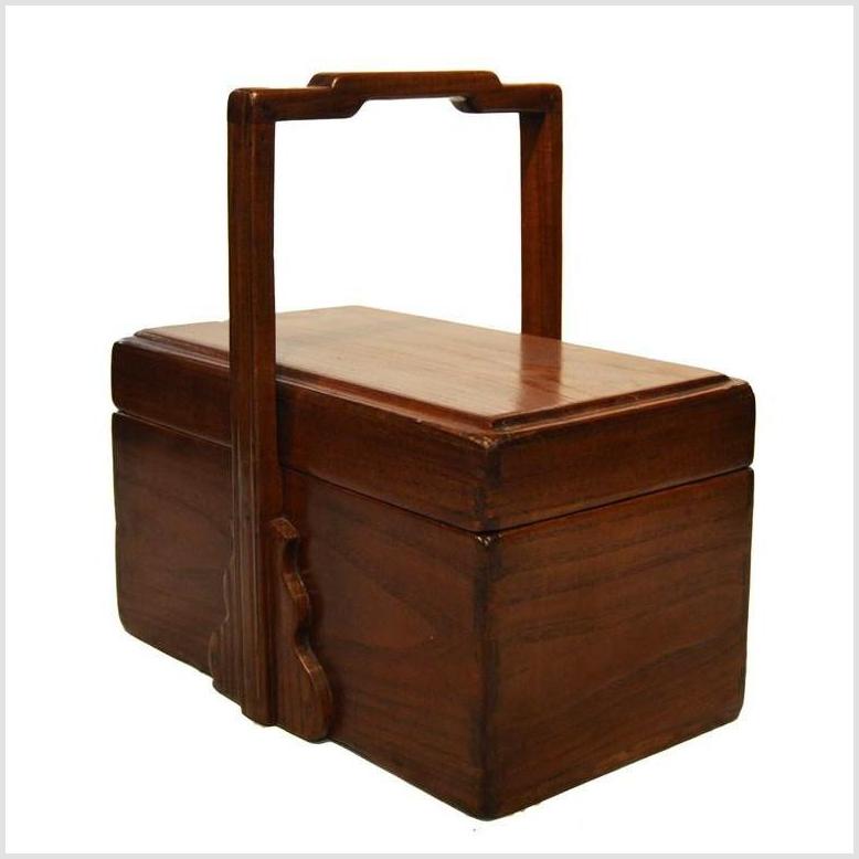Chinese Lidded Wood Box-3. Asian & Chinese Furniture, Art, Antiques, Vintage Home Décor for sale at FEA Home