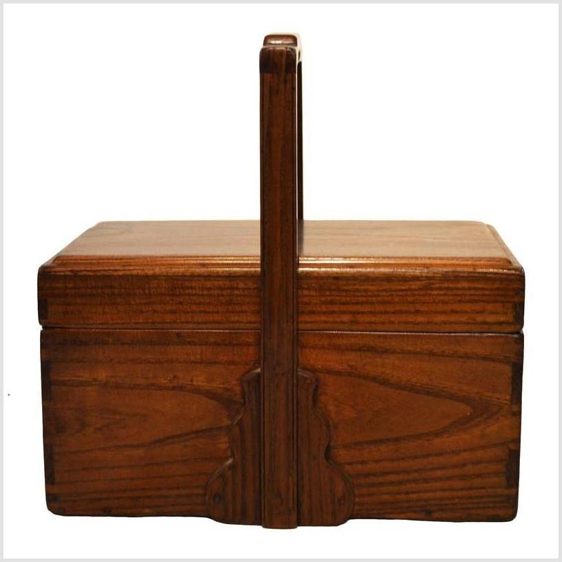 Chinese Lidded Wood Box-5. Asian & Chinese Furniture, Art, Antiques, Vintage Home Décor for sale at FEA Home