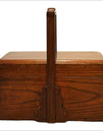 Chinese Lidded Wood Box-5. Asian & Chinese Furniture, Art, Antiques, Vintage Home Décor for sale at FEA Home