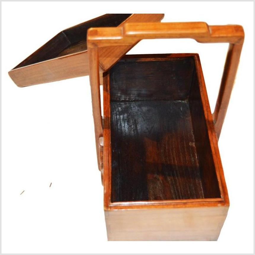 Chinese Lidded Wood Box-6. Asian & Chinese Furniture, Art, Antiques, Vintage Home Décor for sale at FEA Home
