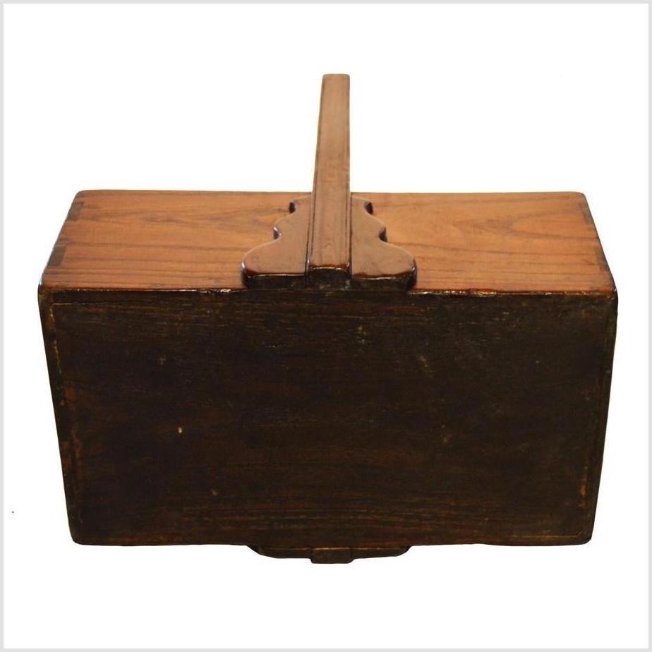 Chinese Lidded Wood Box-7. Asian & Chinese Furniture, Art, Antiques, Vintage Home Décor for sale at FEA Home