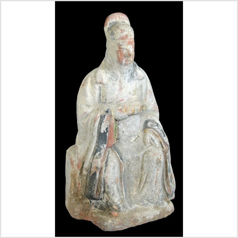 17th Century Ming Dynasty Terracotta Court Figure Statuette-YN1684-2. Asian & Chinese Furniture, Art, Antiques, Vintage Home Décor for sale at FEA Home