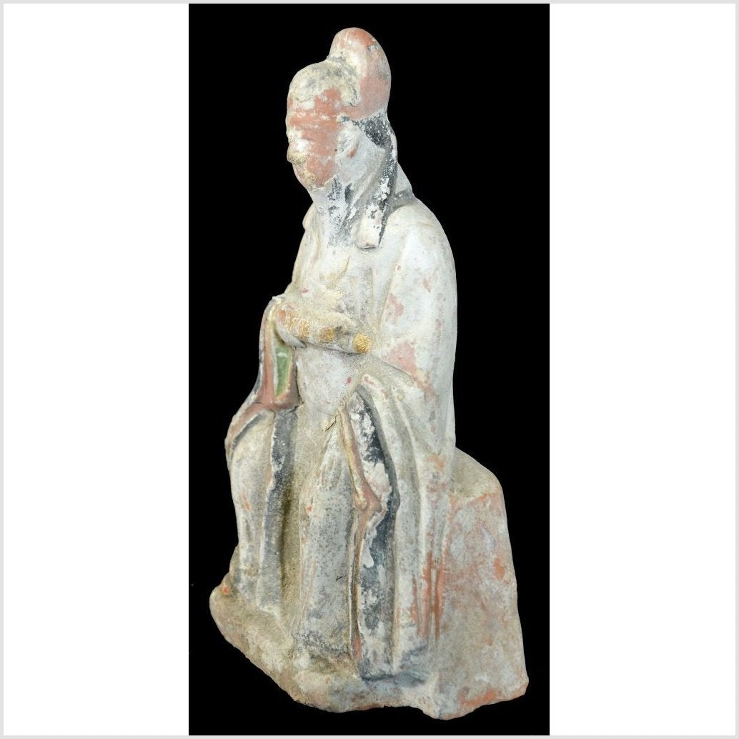 17th Century Ming Dynasty Terracotta Court Figure Statuette-4. Asian & Chinese Furniture, Art, Antiques, Vintage Home Décor for sale at FEA Home