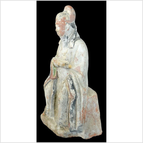 17th Century Ming Dynasty Terracotta Court Figure Statuette-YN1684-4. Asian & Chinese Furniture, Art, Antiques, Vintage Home Décor for sale at FEA Home