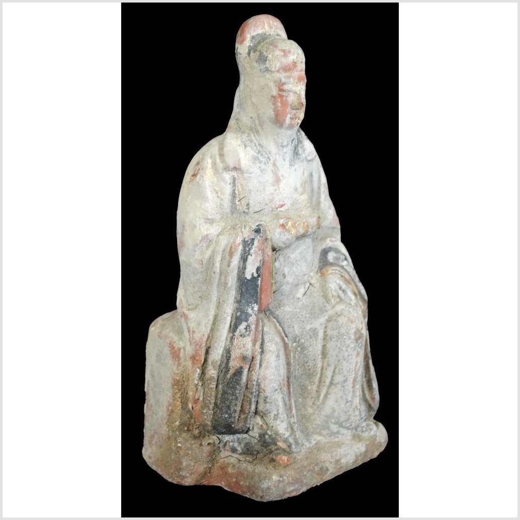 17th Century Ming Dynasty Terracotta Court Figure Statuette-5. Asian & Chinese Furniture, Art, Antiques, Vintage Home Décor for sale at FEA Home