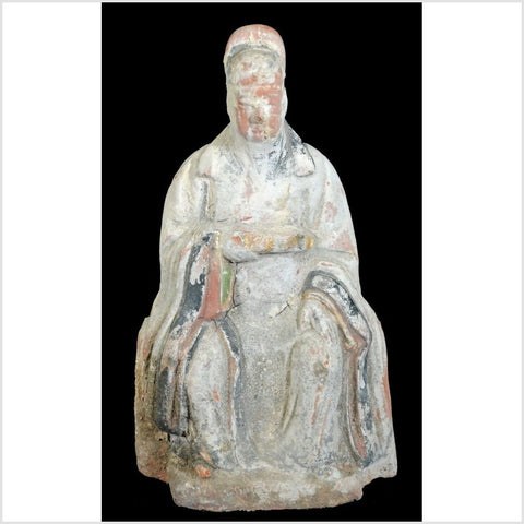 17th Century Ming Dynasty Terracotta Court Figure Statuette-YN1684-1. Asian & Chinese Furniture, Art, Antiques, Vintage Home Décor for sale at FEA Home