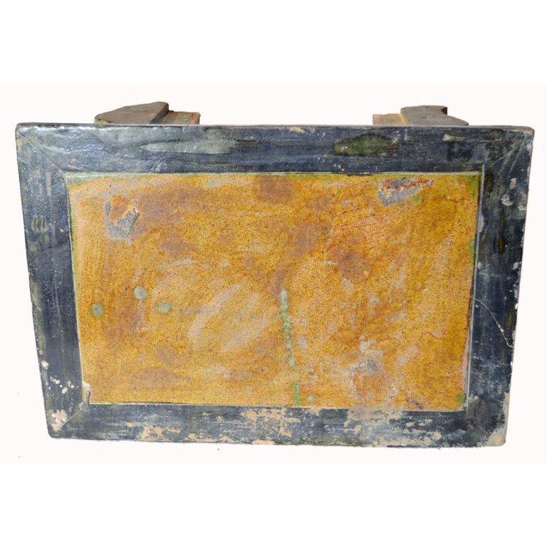 Chinese Ming Dynasty Petite Glazed Terracotta Bench from the 17th Century-7. Asian & Chinese Furniture, Art, Antiques, Vintage Home Décor for sale at FEA Home