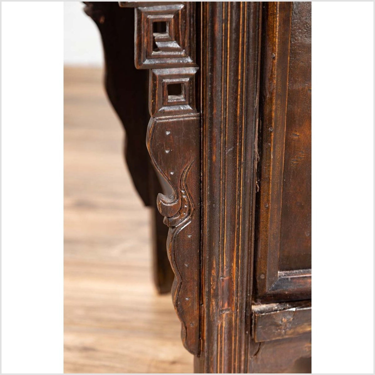 Chinese Ming Dynasty Style Butterfly Cabinet with Carved Spandrels and Doors-15. Asian & Chinese Furniture, Art, Antiques, Vintage Home Décor for sale at FEA Home