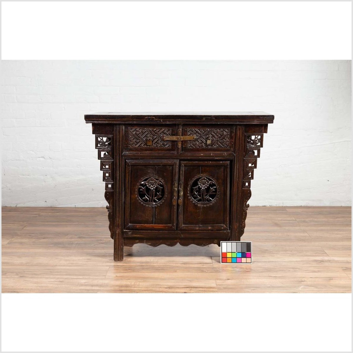 Chinese Ming Dynasty Style Butterfly Cabinet with Carved Spandrels and Doors-4. Asian & Chinese Furniture, Art, Antiques, Vintage Home Décor for sale at FEA Home