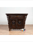 Chinese Ming Dynasty Style Butterfly Cabinet with Carved Spandrels and Doors-4. Asian & Chinese Furniture, Art, Antiques, Vintage Home Décor for sale at FEA Home