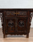 Chinese Ming Dynasty Style Butterfly Cabinet with Carved Spandrels and Doors-5. Asian & Chinese Furniture, Art, Antiques, Vintage Home Décor for sale at FEA Home