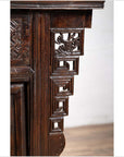 Chinese Ming Dynasty Style Butterfly Cabinet with Carved Spandrels and Doors-8. Asian & Chinese Furniture, Art, Antiques, Vintage Home Décor for sale at FEA Home
