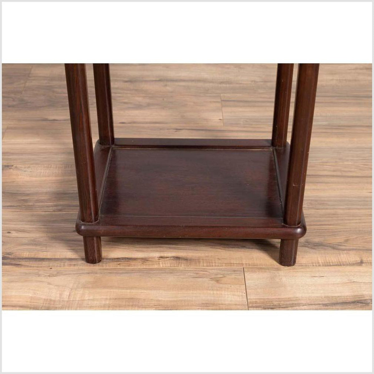 Chinese Ming Style Accent Side Table with Dark Wood Patina and Humpback Apron-6. Asian & Chinese Furniture, Art, Antiques, Vintage Home Décor for sale at FEA Home