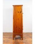 Chinese Ming Style Elm Wardrobe with Two Doors, Hidden Drawers and Carved Skirt-15. Asian & Chinese Furniture, Art, Antiques, Vintage Home Décor for sale at FEA Home