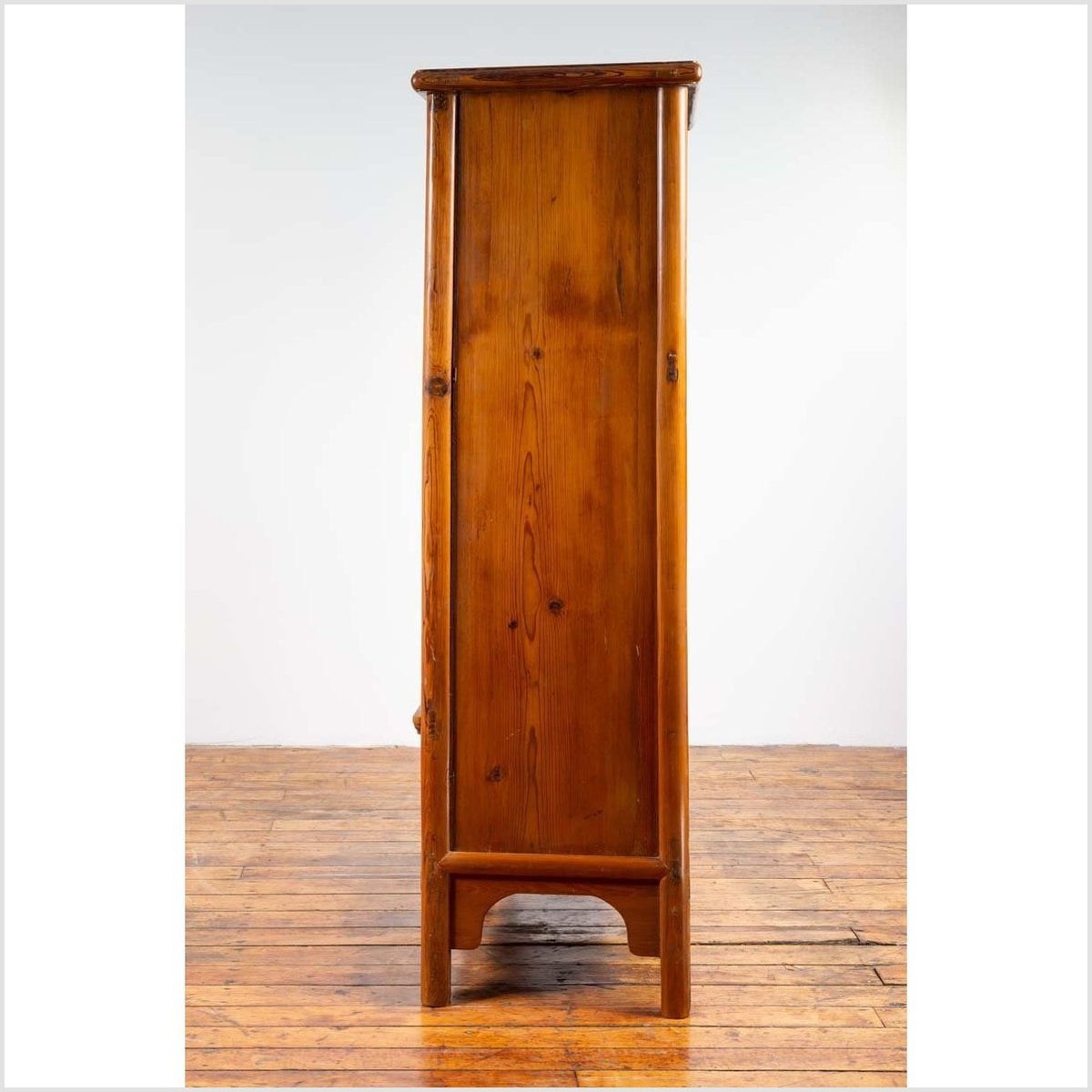 Chinese Ming Style Elm Wardrobe with Two Doors, Hidden Drawers and Carved Skirt-17. Asian & Chinese Furniture, Art, Antiques, Vintage Home Décor for sale at FEA Home