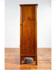 Chinese Ming Style Elm Wardrobe with Two Doors, Hidden Drawers and Carved Skirt-17. Asian & Chinese Furniture, Art, Antiques, Vintage Home Décor for sale at FEA Home
