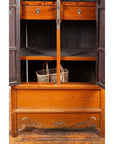 Chinese Ming Style Elm Wardrobe with Two Doors, Hidden Drawers and Carved Skirt-3. Asian & Chinese Furniture, Art, Antiques, Vintage Home Décor for sale at FEA Home