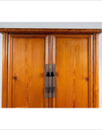 Chinese Ming Style Elm Wardrobe with Two Doors, Hidden Drawers and Carved Skirt-6. Asian & Chinese Furniture, Art, Antiques, Vintage Home Décor for sale at FEA Home