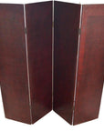Vintage Double Sided 4-panel Divider/ Privacy Screen-7. Asian & Chinese Furniture, Art, Antiques, Vintage Home Décor for sale at FEA Home