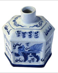 Chinese Painted Blue & White Bottle-2. Asian & Chinese Furniture, Art, Antiques, Vintage Home Décor for sale at FEA Home