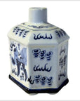 Chinese Painted Blue & White Bottle-4. Asian & Chinese Furniture, Art, Antiques, Vintage Home Décor for sale at FEA Home