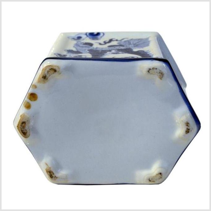 Chinese Painted Blue & White Bottle-7. Asian & Chinese Furniture, Art, Antiques, Vintage Home Décor for sale at FEA Home
