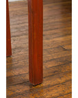 Chinese Qing Dynasty 19th Century Red Orange Lacquered Table with Three Drawers-9. Asian & Chinese Furniture, Art, Antiques, Vintage Home Décor for sale at FEA Home
