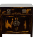 Chinese Qing Dynasty 19th Century Side Cabinet with Black and Brown Lacquer-1. Asian & Chinese Furniture, Art, Antiques, Vintage Home Décor for sale at FEA Home