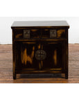 Chinese Qing Dynasty 19th Century Side Cabinet with Black and Brown Lacquer-15. Asian & Chinese Furniture, Art, Antiques, Vintage Home Décor for sale at FEA Home