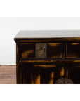 Chinese Qing Dynasty 19th Century Side Cabinet with Black and Brown Lacquer-17. Asian & Chinese Furniture, Art, Antiques, Vintage Home Décor for sale at FEA Home