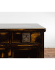 Chinese Qing Dynasty 19th Century Side Cabinet with Black and Brown Lacquer-18. Asian & Chinese Furniture, Art, Antiques, Vintage Home Décor for sale at FEA Home
