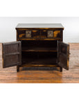 Chinese Qing Dynasty 19th Century Side Cabinet with Black and Brown Lacquer-2. Asian & Chinese Furniture, Art, Antiques, Vintage Home Décor for sale at FEA Home