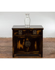 Chinese Qing Dynasty 19th Century Side Cabinet with Black and Brown Lacquer-3. Asian & Chinese Furniture, Art, Antiques, Vintage Home Décor for sale at FEA Home