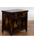 Chinese Qing Dynasty 19th Century Side Cabinet with Black and Brown Lacquer-4. Asian & Chinese Furniture, Art, Antiques, Vintage Home Décor for sale at FEA Home