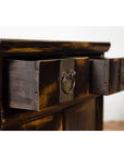 Chinese Qing Dynasty 19th Century Side Cabinet with Black and Brown Lacquer-5. Asian & Chinese Furniture, Art, Antiques, Vintage Home Décor for sale at FEA Home