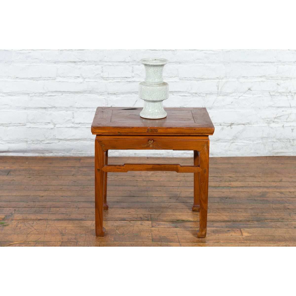 Chinese Qing Dynasty 19th Century Side Table with Humpback Stretchers-13. Asian & Chinese Furniture, Art, Antiques, Vintage Home Décor for sale at FEA Home