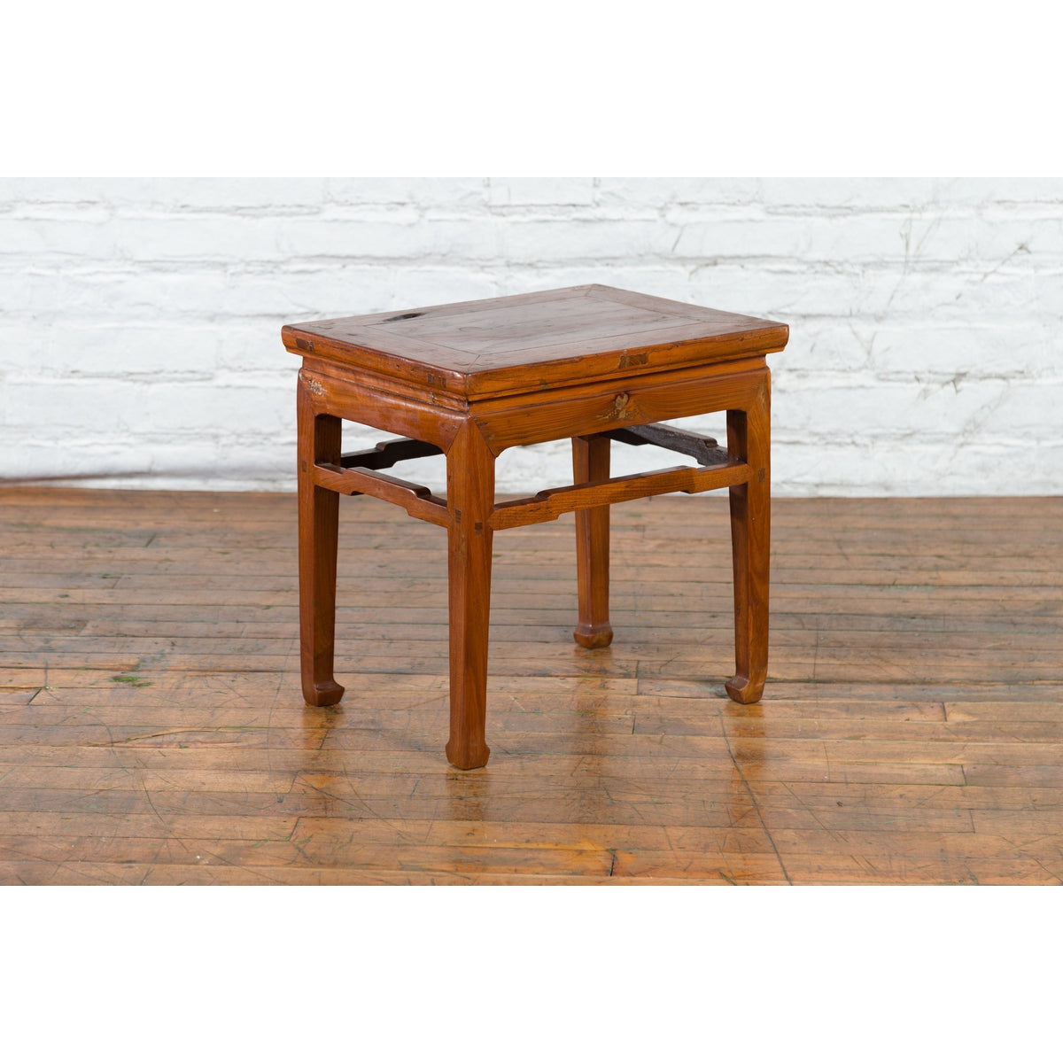 Chinese Qing Dynasty 19th Century Side Table with Humpback Stretchers-14. Asian & Chinese Furniture, Art, Antiques, Vintage Home Décor for sale at FEA Home