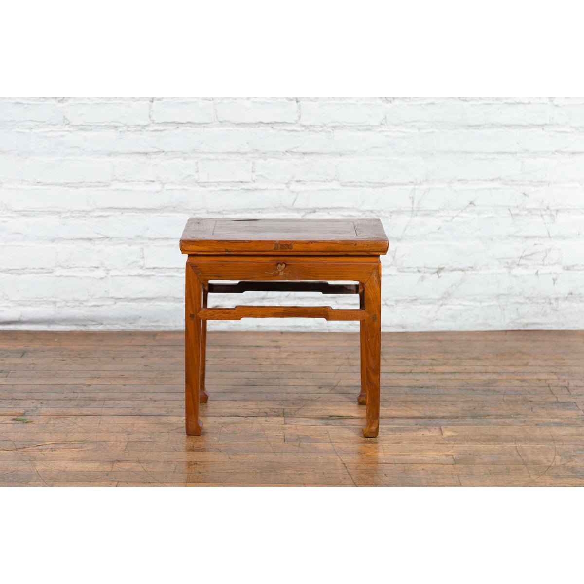 Chinese Qing Dynasty 19th Century Side Table with Humpback Stretchers-5. Asian & Chinese Furniture, Art, Antiques, Vintage Home Décor for sale at FEA Home