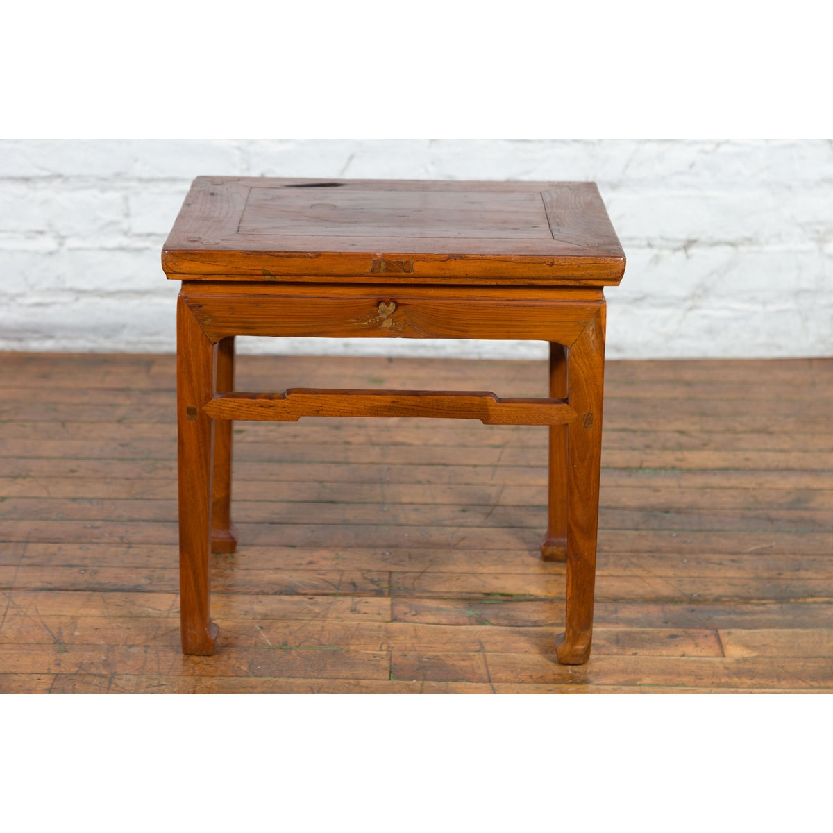 Chinese Qing Dynasty 19th Century Side Table with Humpback Stretchers-6. Asian & Chinese Furniture, Art, Antiques, Vintage Home Décor for sale at FEA Home