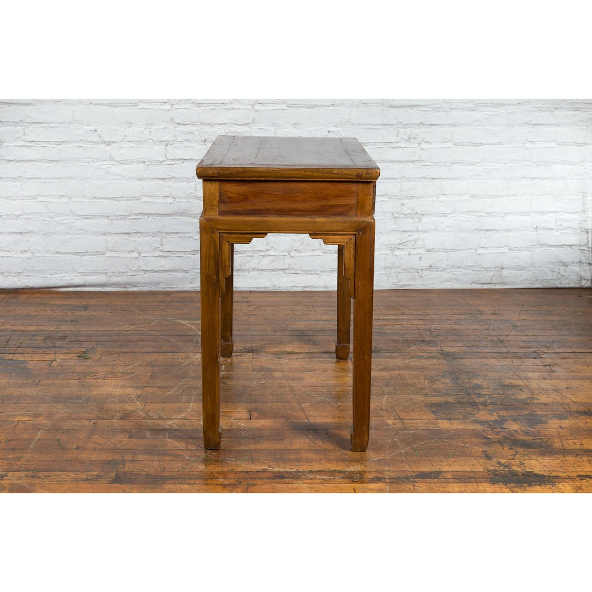 Chinese Qing Dynasty 19th Century Two-Drawer Desk with Bronze Butterfly Hardware-12. Asian & Chinese Furniture, Art, Antiques, Vintage Home Décor for sale at FEA Home