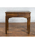 Chinese Qing Dynasty 19th Century Two-Drawer Desk with Bronze Butterfly Hardware-13. Asian & Chinese Furniture, Art, Antiques, Vintage Home Décor for sale at FEA Home