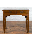 Chinese Qing Dynasty 19th Century Two-Drawer Desk with Bronze Butterfly Hardware-5. Asian & Chinese Furniture, Art, Antiques, Vintage Home Décor for sale at FEA Home